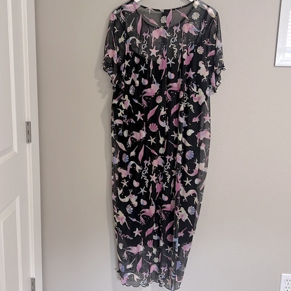 Torrid Disney The Little Mermaid Midi Mesh T Shirt Dress - Picture 8 of 12